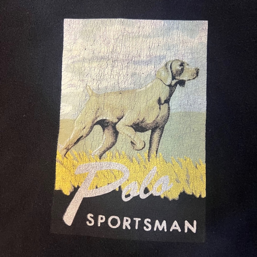 Polo Sport Ralph Lauren Sportsman Dog Graphic Long Sleeve T-Shirt Black XXL